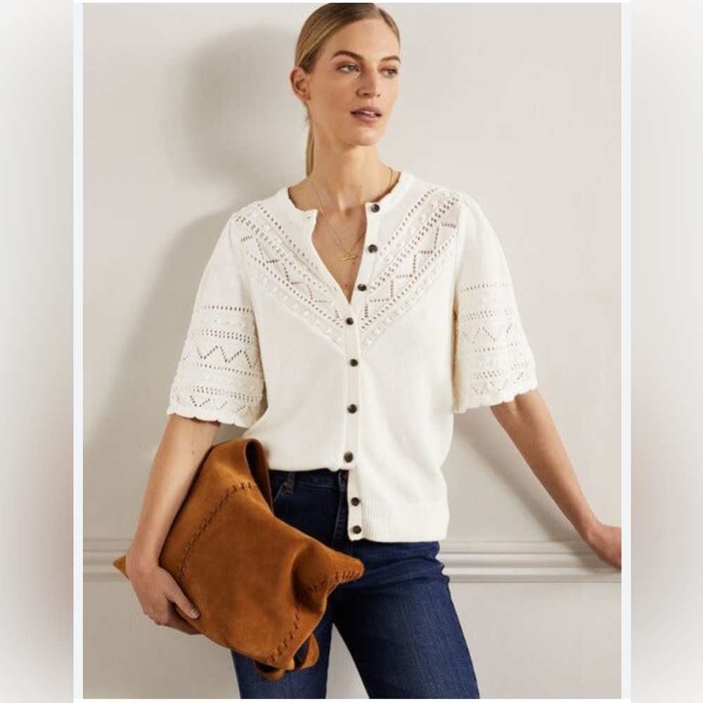 Biden wide sleeved 100% cotton cardigan